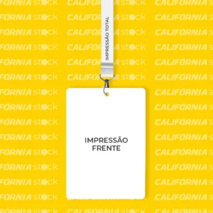 Credencial PVC 4x0 + cordão e 1 mosquetão