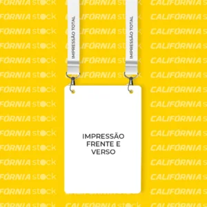 Credencial PVC 4x4 + cordão 2 mosquetões