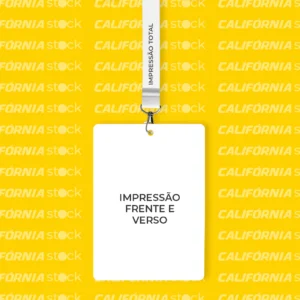 Credencial PVC 4x4 + cordão e 1 mosquetão